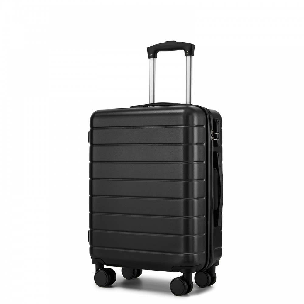 Troler de cabină elegant negru din plastic „Hawai" - mărimea M