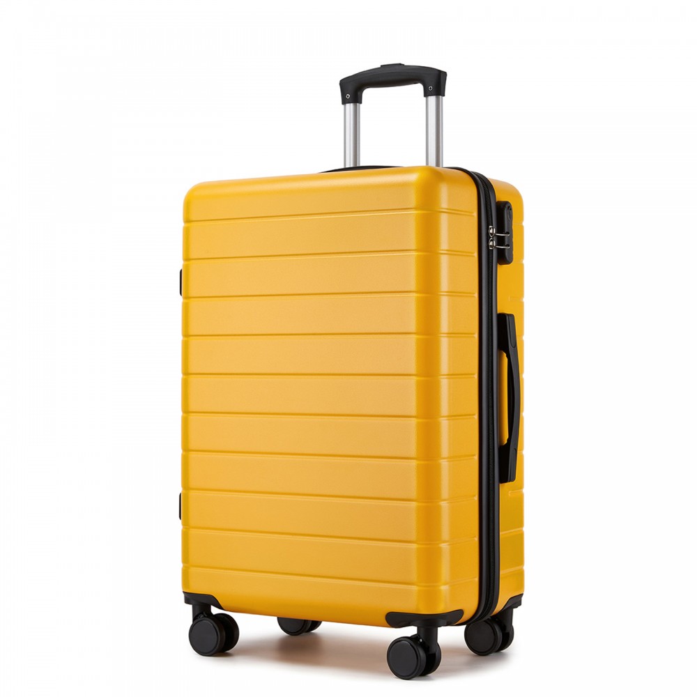 Troler elegant galben din plastic "Hawai" - 3 mărimi