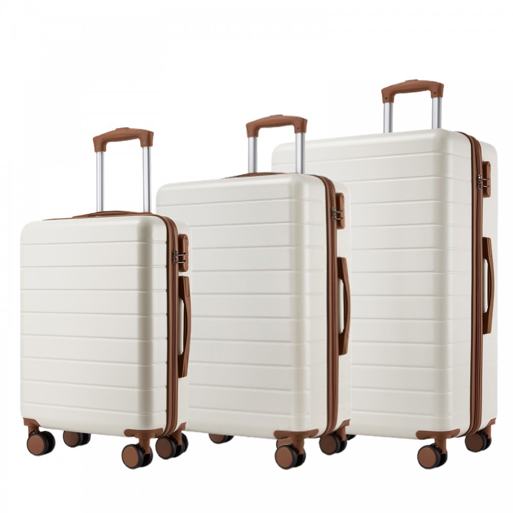 Set alb de trolere elegante din plastic "Hawai" - mărimile M, L, XL