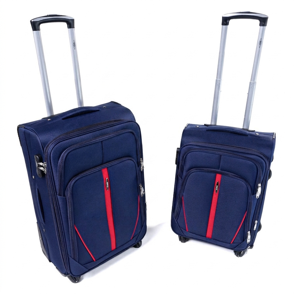 Set bleumarin de 2 trolere impermeabile "Practical" + expander - 3 mărimi