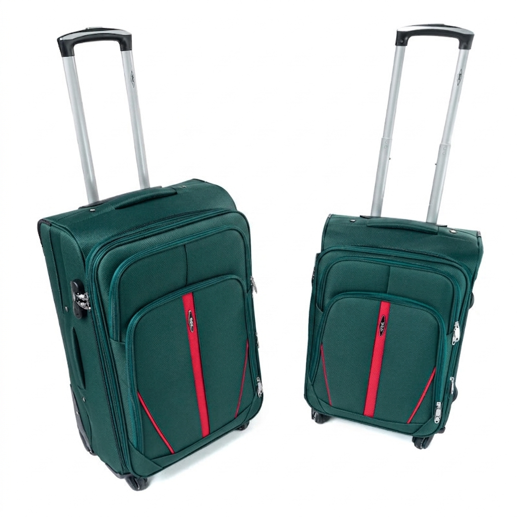 Set verde de 2 trolere impermeabile "Practical" + expander - 3 mărimi