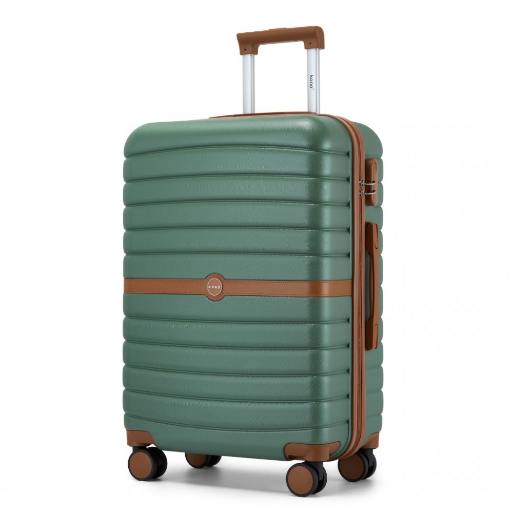 Troler premium verde de călătorie "Harder" cu încuietoare TSA - mărimea M