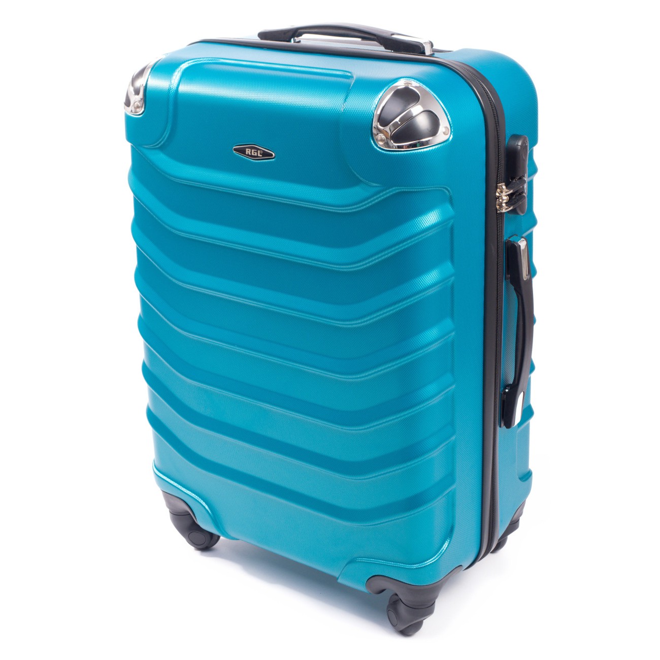 Troler rigid turcoaz închis "Premium" - 3 mărimi