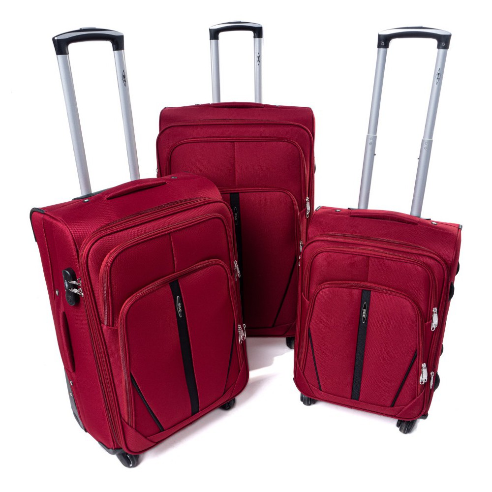 Set de 3 trolere textile impermeabile bordo "Practical" + extensie - mărimile M, L și XL