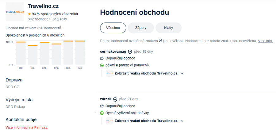 Evaluare de 100% pe portalul Zbozi.cz